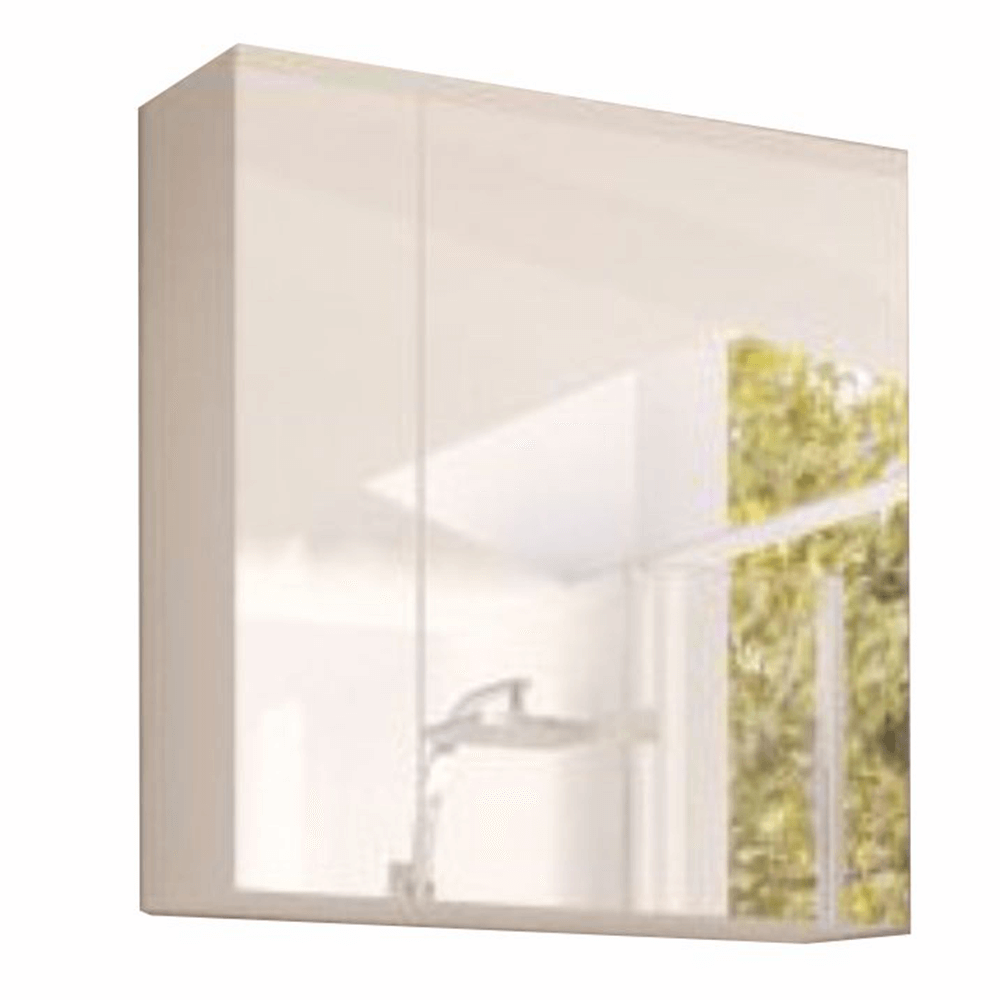 Skříňka se zrcadlem MASON WH14, bílá / bílý HG - bílá - lamino