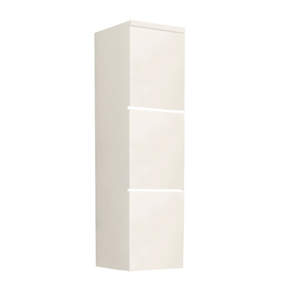 Levně Vysoká koupelnová skříňka MASON WH11, bílá / bílý HG