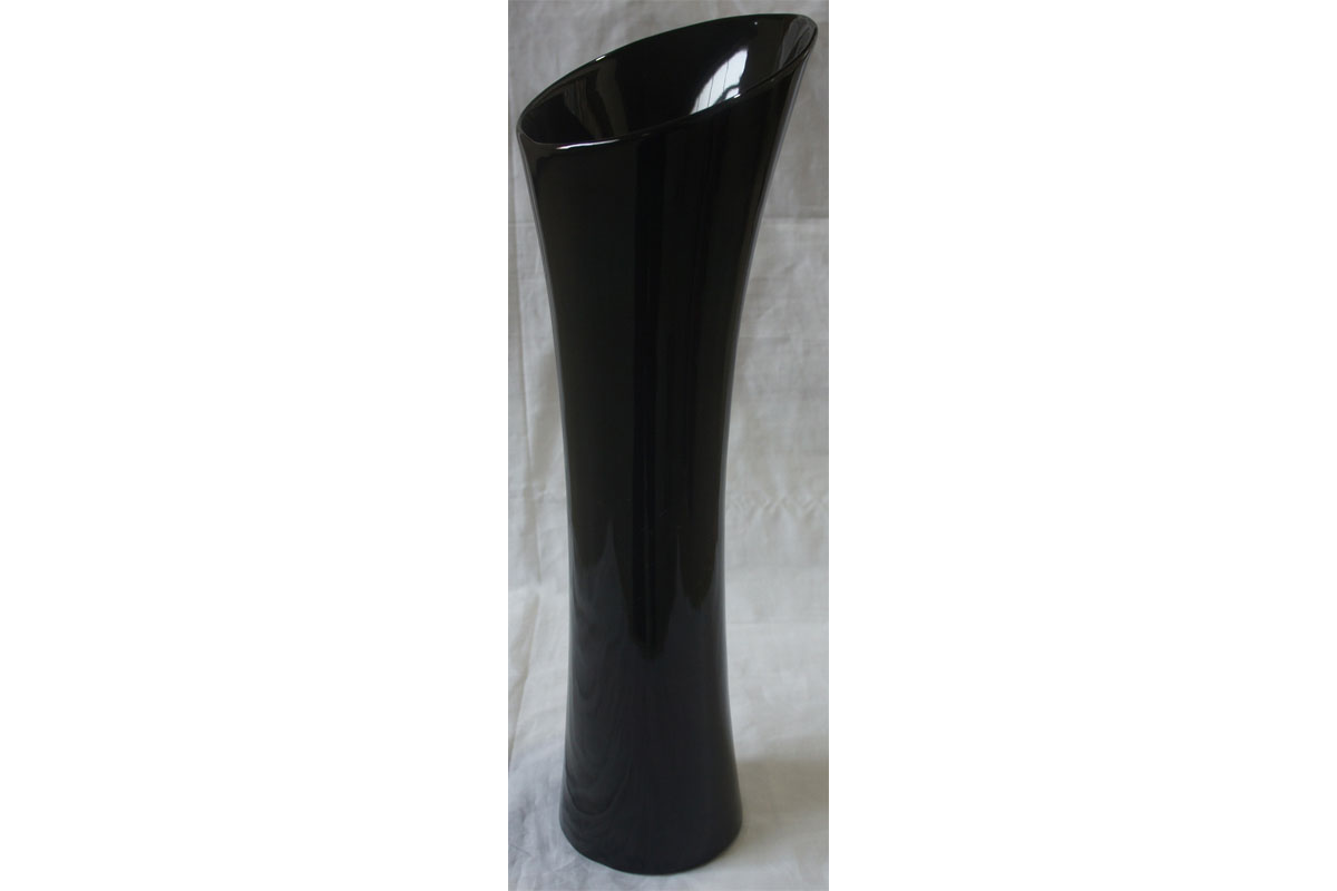 Levně Černá keramická váza HL9008-BK