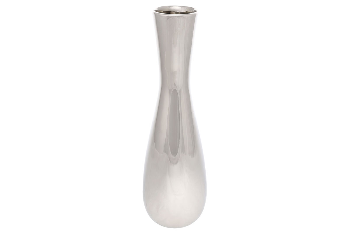 Levně Stříbrná keramická váza HL9019-SIL