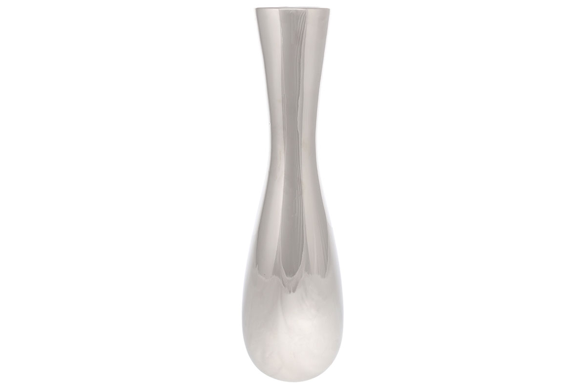 Levně Stříbrná keramická váza HL9020-SIL