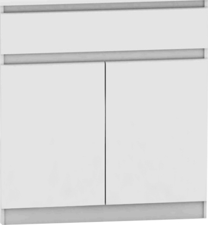 2 dveřová komoda s jedním šuplíkem, bílá, HANY 007