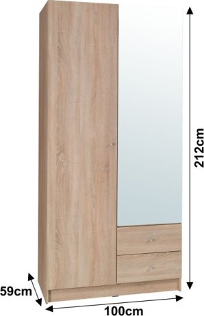 1317/50002-dveřová skříň, dub sonoma, MEXIM