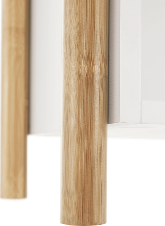 Regál BALTIKA TYP 3, přírodní bambus/bílá