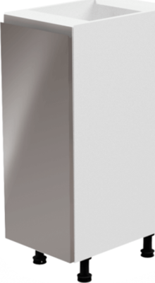802/5000Spodní skříňka, bílá / šedá extra vysoký lesk, pravá, AURORA D30