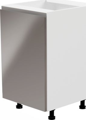 811/5000Spodní skříňka, bílá / šedá extra vysoký lesk, levá, AURORA D601F