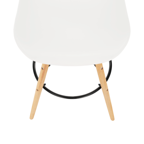 Barová židle, bílá/buk, CARBRY 2 NEW