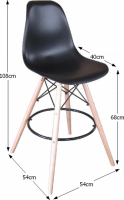 Barová židle, černá/kov, CARBRY