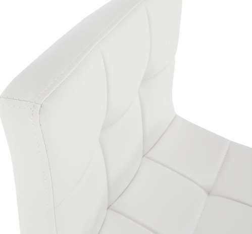 Barová židle, ekokůže bílá / chrom, KANDY New