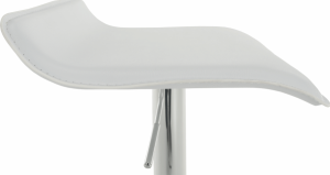 Barová židle, ekokůže bílá/chrom, LARIA NEW