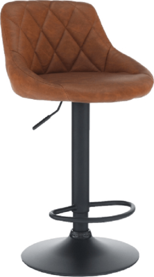Barová židle TERKAN, koňaková/černá