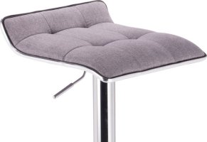 Barová židle, šedá / chrom, FUEGO