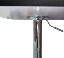 Barový stůl s nastavitelnou výškou, černá, 86-105, FLORIAN