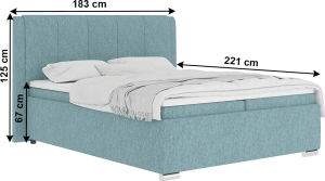 Boxspringová posteľ 160x200, mentolová, LORENA