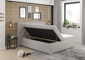 Boxspringová posteľ 160x200, sivohnedná Taupe, MORINA