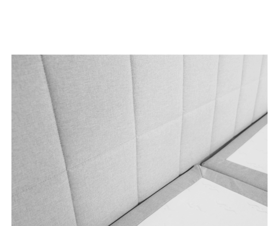 Boxpringová postel 160x200, světle šedá, FERATA KOMFORT