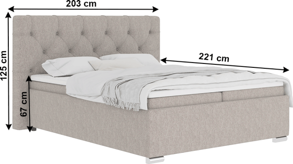Boxspringová posteľ 180x200, sivohnedná Taupe, MORINA
