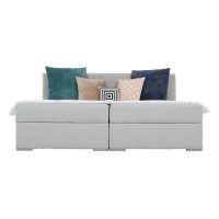 Boxpringová postel FERATA Komfort 180x200, světle šedá