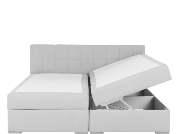 Boxpringová postel FERATA Komfort 180x200, světle šedá