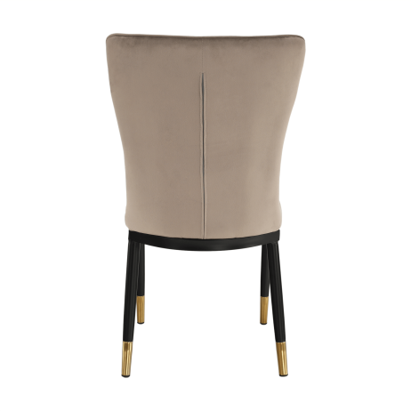 Designová jídelní židle, béžová Velvet látka, EPONA