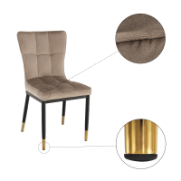 Designová jídelní židle, béžová Velvet látka, EPONA