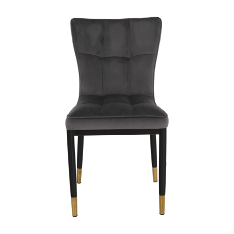 Designová jídelní židle, tmavě šedá Velvet látka, EPONA