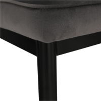 Designová jídelní židle, tmavě šedá Velvet látka, EPONA