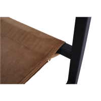 Designová lavice VIKAR, černý kov / béžová látka 5
