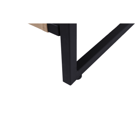 Designová lavice VIKAR, černý kov / béžová látka 5