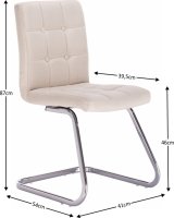 Designová jídelní židle LAVINIA, krémová látka