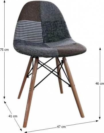 Designová židle PEPITO Typ 9, vzorovaná látka