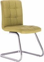 Designová jídelní židle LAVINIA, zelená látka
