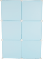 Dětská skříňka EDRIN, modrá/dětský vzor