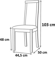 Dřevěná židle, wenge/látka béžová, DESI