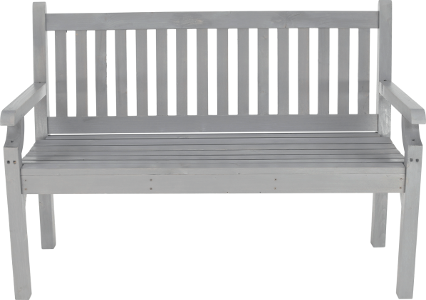 Dřevěná zahradní lavička KOLNA, šedá, 124 cm
