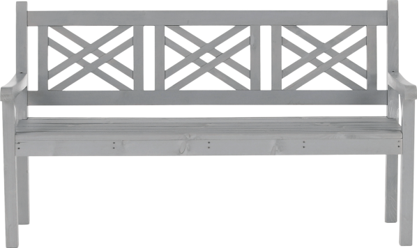 Dřevěná zahradní lavička FABLA, šedá, 150 cm