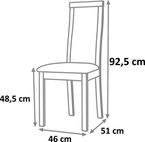 Dřevěná židle ABRIL, ořech/ekokůže béžová