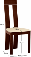 Dřevěná židle DESI, ořech/ekokůže béžová