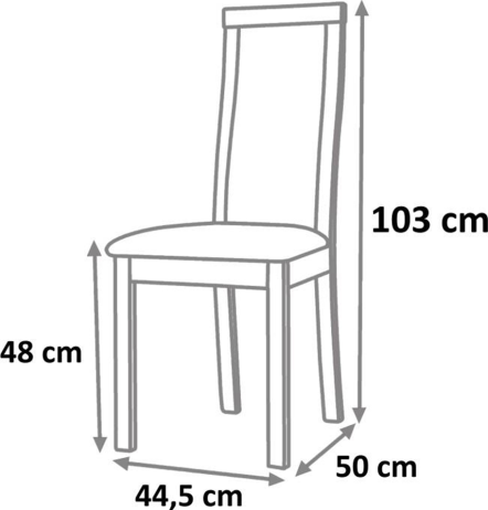 Dřevěná židle, třešeň/látka béžová, BONA