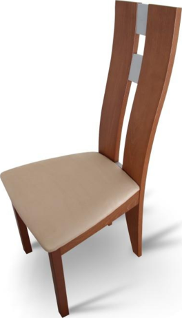Dřevěná židle, třešeň/látka béžová, BONA