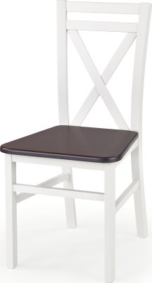 Jídelní židle Dariusz 2, bílá-ořech tmavý