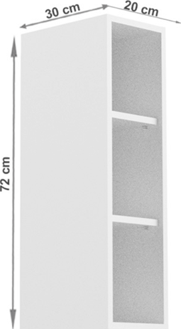 Horní skříňka, bílá, AURORA W200