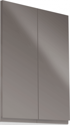 Horní skříňka, bílá / šedý extra vysoký lesk, AURORA G602F