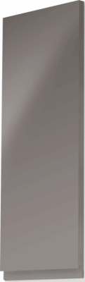 Horní skříňka, bílá / šedý extra vysoký lesk, levá, AURORA G30
