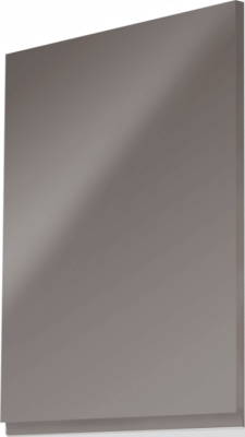 Horní skříňka, bílá / šedý extra vysoký lesk, levá, AURORA G601F
