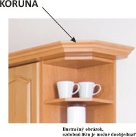 Horní skříňka LORA MDF NEW KLASIK W40S, olše, levá