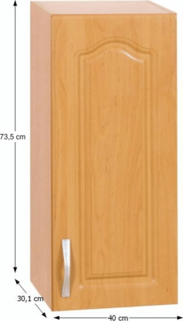 Horní skříňka LORA MDF NEW KLASIK W40 / 735, olše, pravá