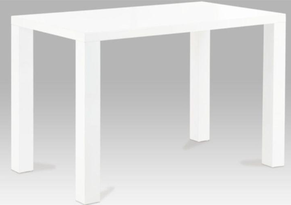Jídelní stůl, bílá vysoký lesk HG, ASPER NEW TYP 2