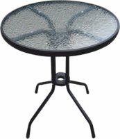Zahradní stolek BORGEN TYP 1, tvrzené sklo / ocel