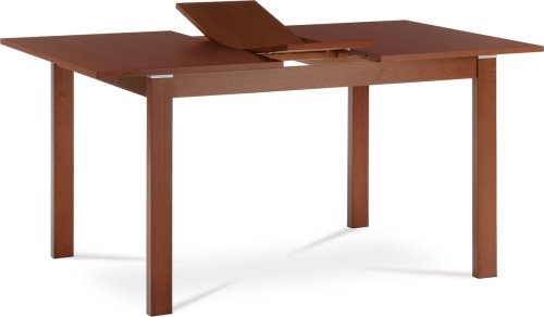 Jídelní stůl rozkládací 120+30x80x74 cm, deska MDF, dýha, nohy masiv, tm. třešeň